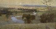 Arthur streeton Still glides the stream painting